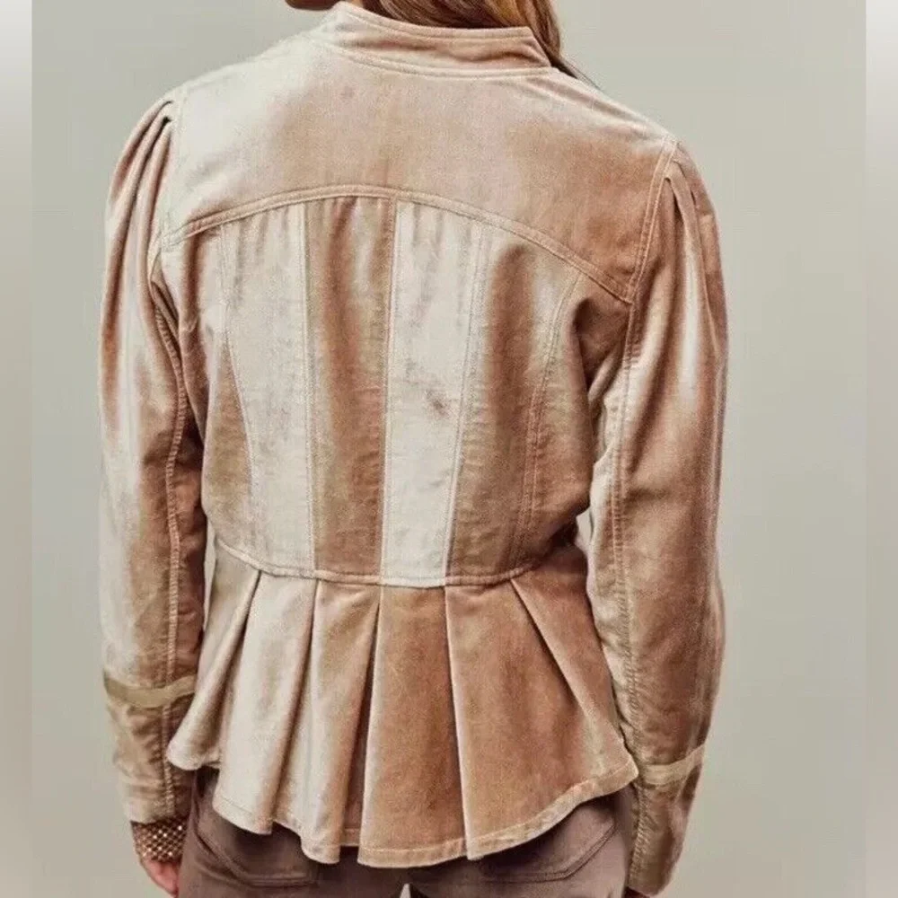 NWOT Free People Ballet Racer Velvet Jacket